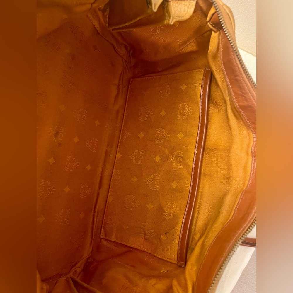 MCM Germany Cognac Visetos Boston Bag - Picture 12 of 13